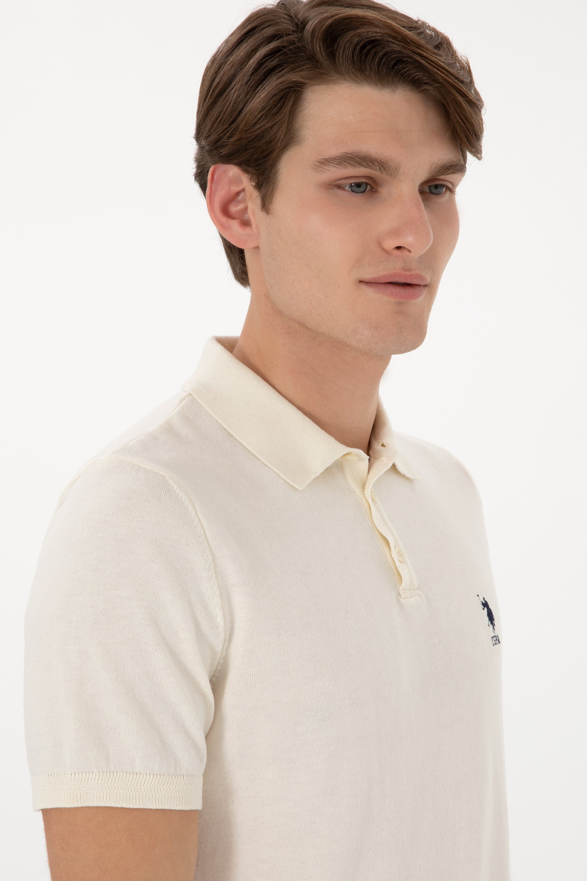 Tricou Polo Barbat Tricotat Fin Ivoire U.S. Polo Assn. Romania Tricou Polo Barbat Tricotat Fin Ivoire U.S. Polo Assn. Romania