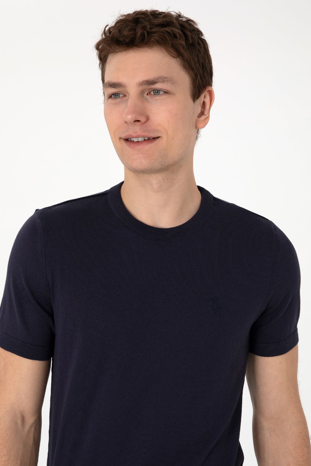 Tricou Bărbați Bleumarin Cu Țesătură Fină