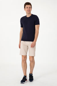 Tricou Bărbați Bleumarin Cu Țesătură Fină
