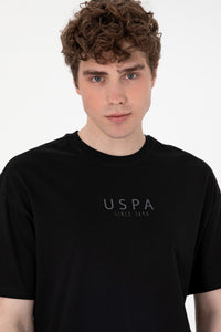 Tricou Barbat Negru Print USPA pe Piept