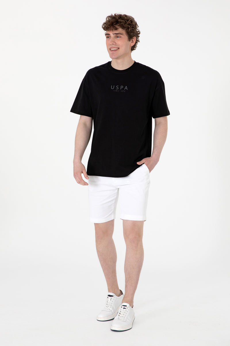 Tricou Barbat Negru Print USPA pe Piept