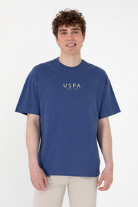 Tricou Barbat Albastru Print USPA pe Piept