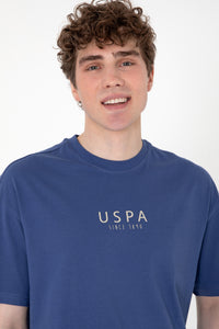 Tricou Barbat Albastru Print USPA pe Piept