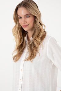 Camasa Alba Dama Cu Textura Speciala