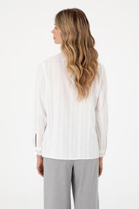 Camasa Alba Dama Cu Textura Speciala