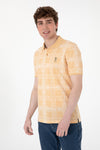 Tricou Polo Barbat Galben cu Print