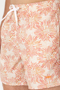 Sort Baie Barbat Bej cu Motive Florale