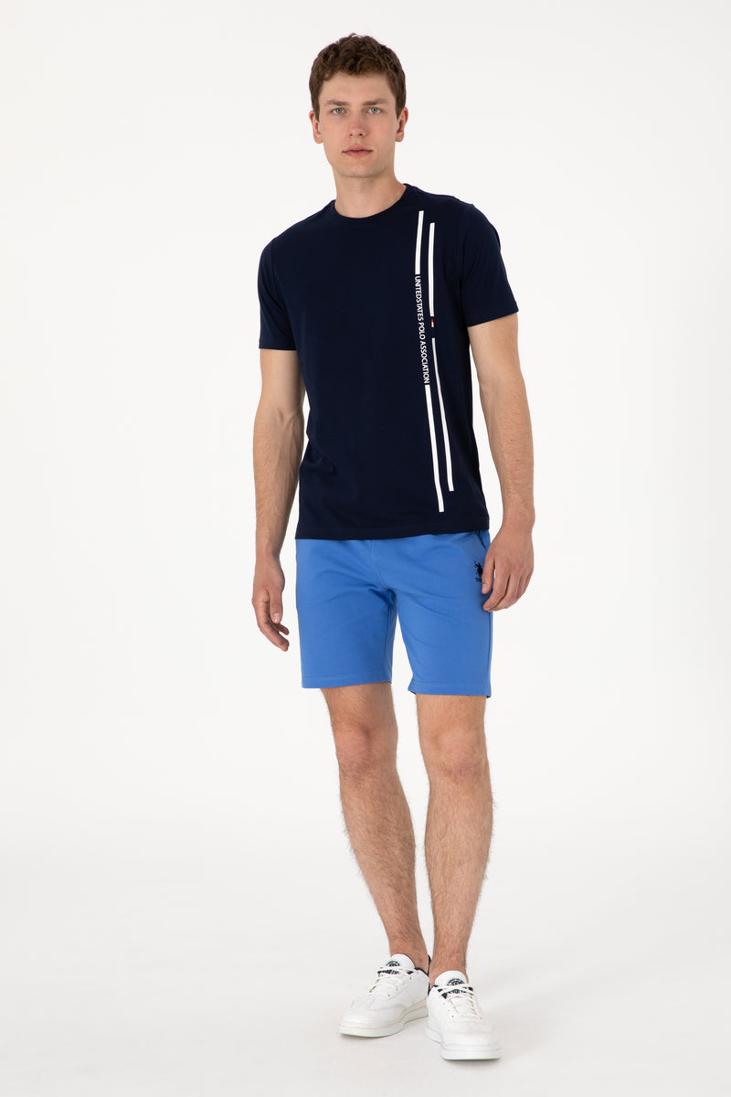 Tricou Barbat Bleumarin cu Guler Rotund