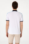 Tricou Polo Barbat Alb Cu Detalii in Contrast