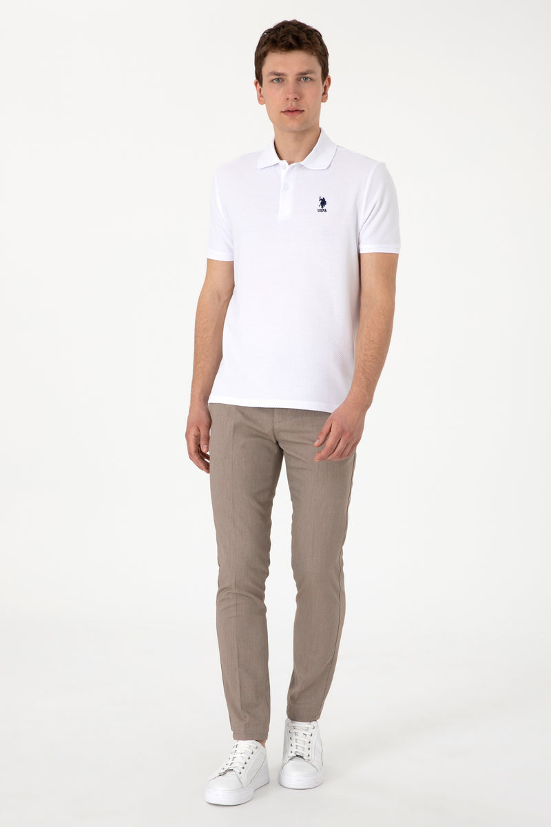 Pantaloni Smart Casual Barbat Kaki Deschis