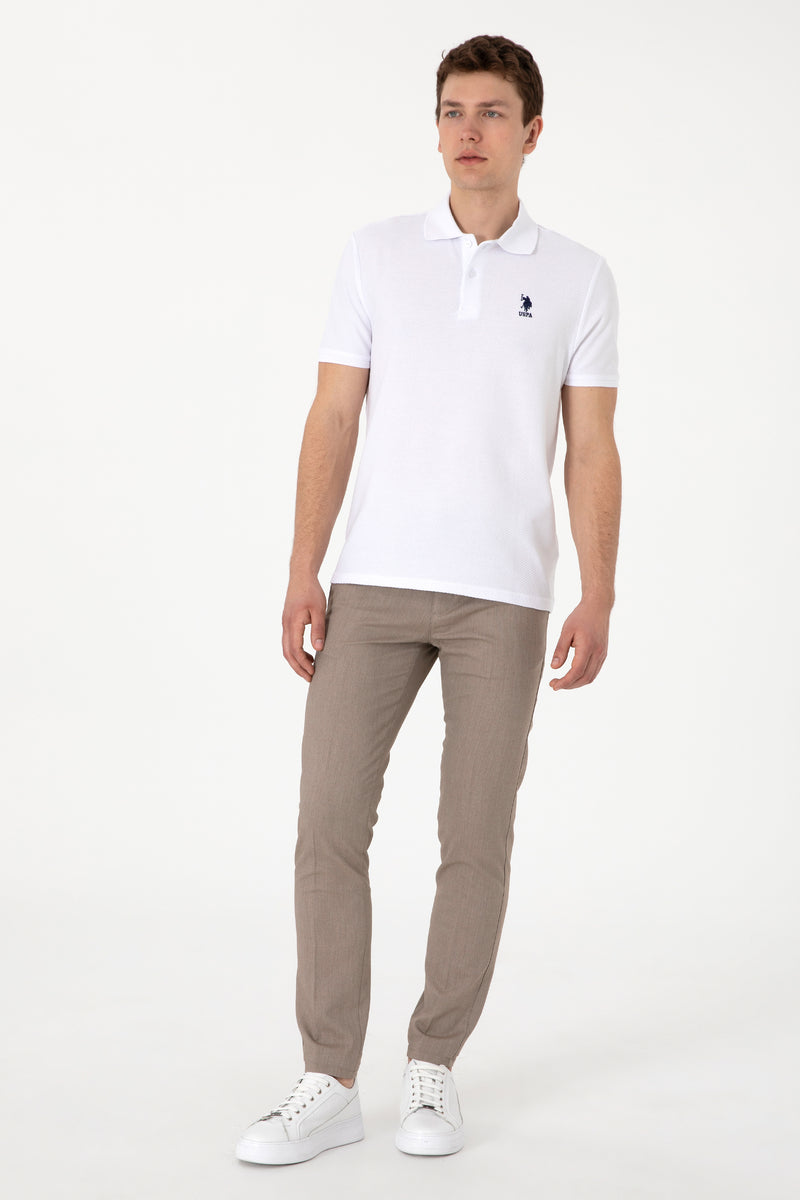 Pantaloni Smart Casual Barbat Kaki Deschis