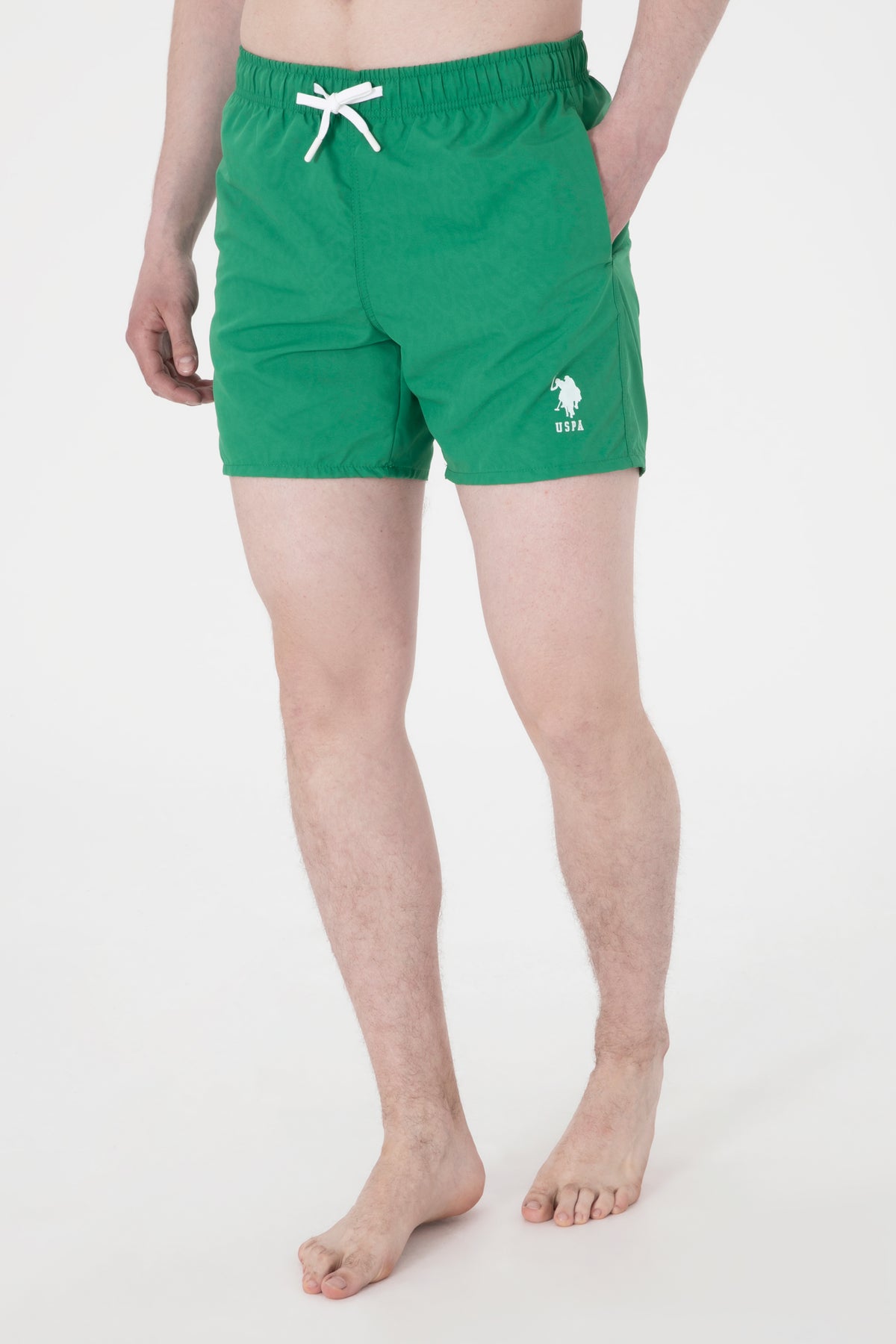 Șort De Baie Bărbați Verde Cu Logo