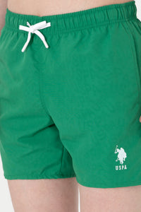 Șort De Baie Bărbați Verde Cu Logo