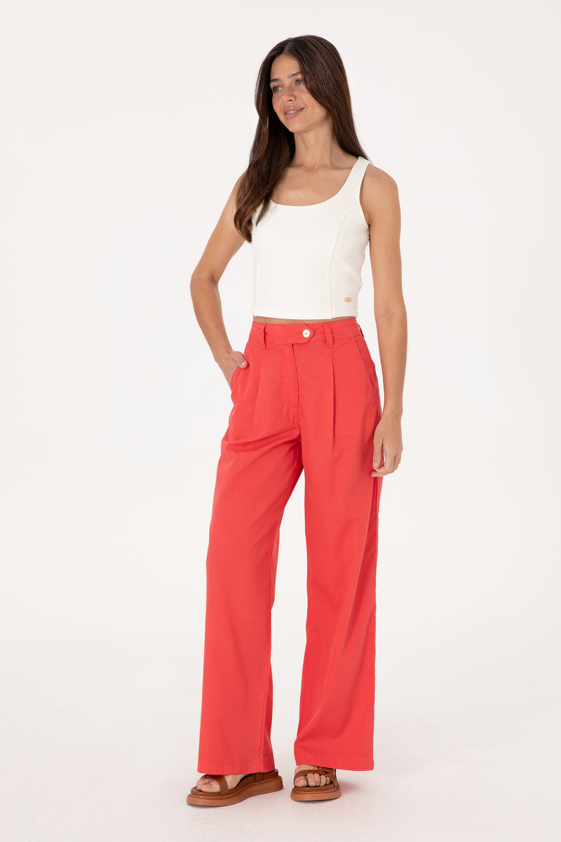 Pantaloni Evazati Dama Fucsia