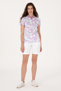 Tricou Polo Damă Multicolor Cu Model Floral