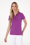 Tricou Polo Dama Mov cu Logo