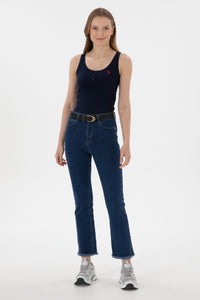 Maiou Dama Bleumarin cu Nasturi si Logo