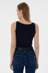 Maiou Dama Bleumarin cu Nasturi si Logo