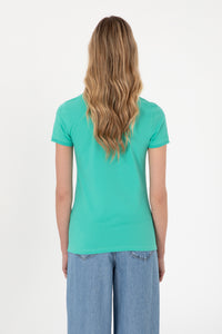 Tricou Polo Damă Verde Mentă Cu Logo Brodat
