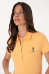 Tricou Polo Dama Galben Cu Logo