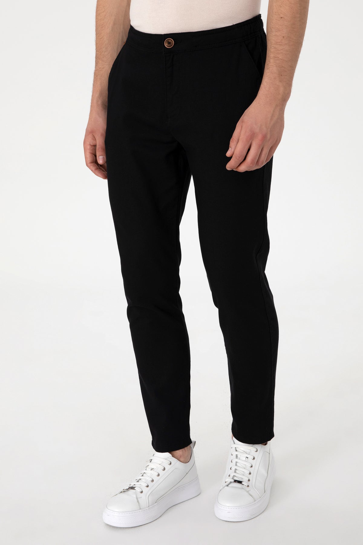 Pantaloni Chino Bărbați Pe Negru 