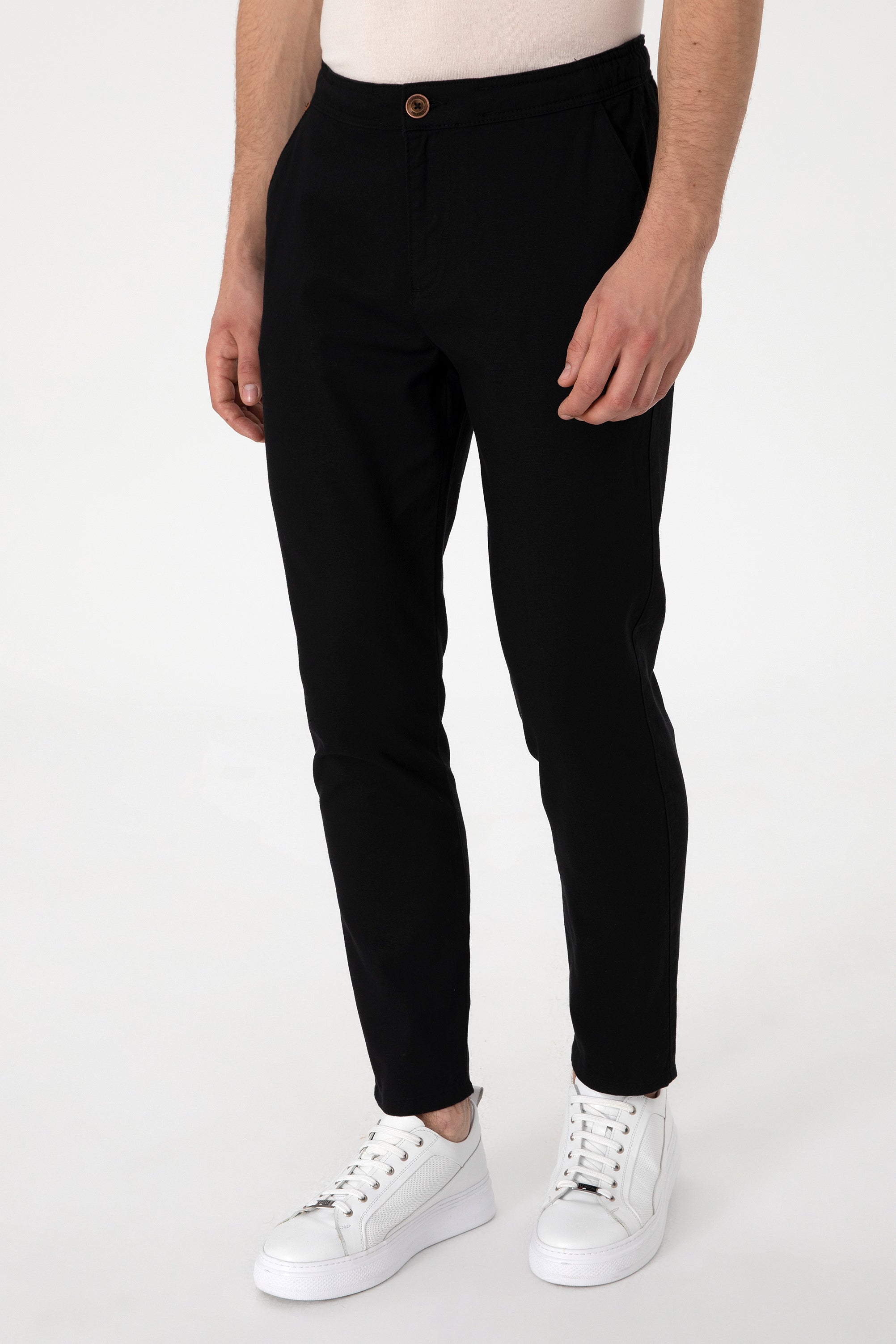 Pantaloni Chino Bărbați Pe Negru 