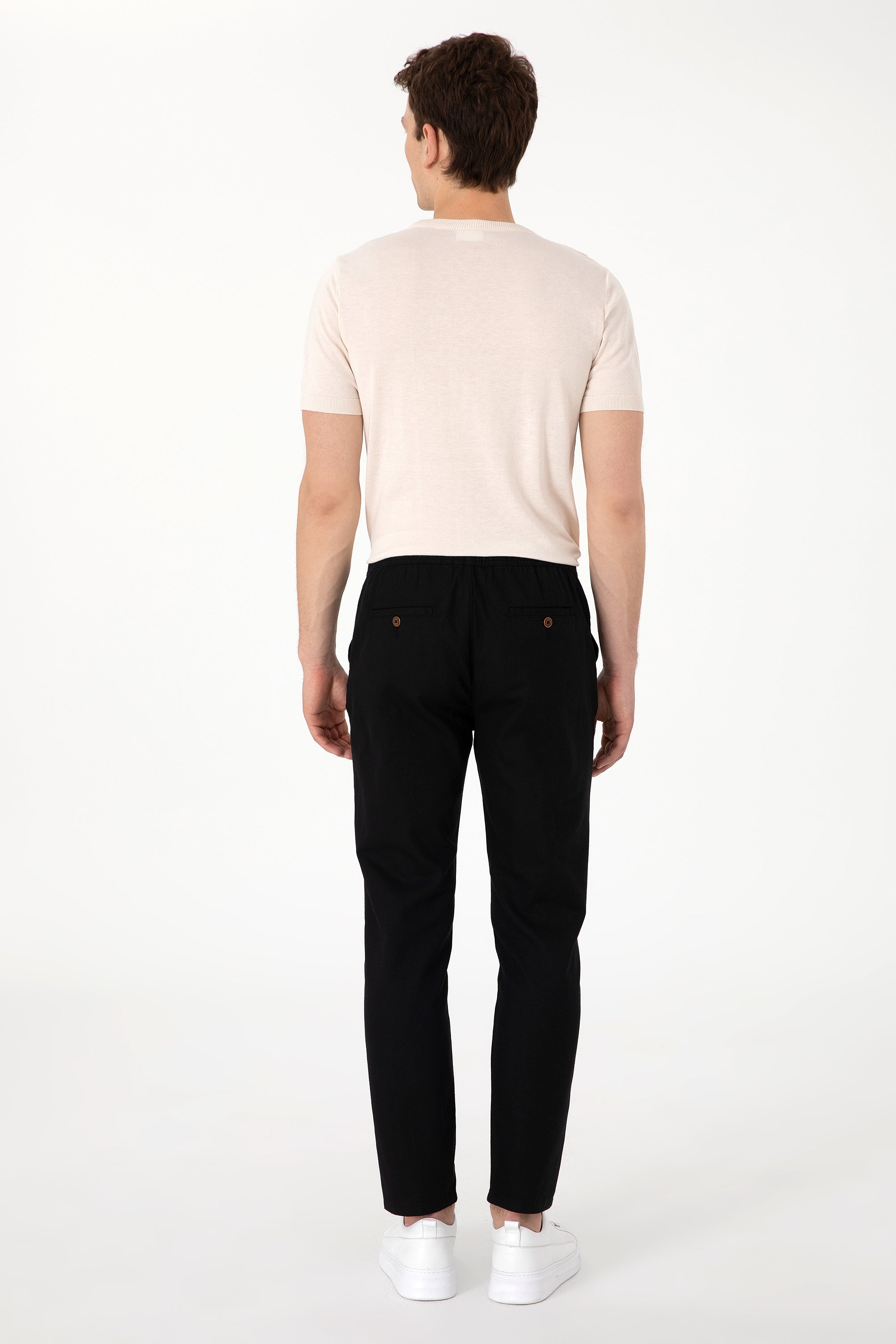 Pantaloni Chino Bărbați Pe Negru 