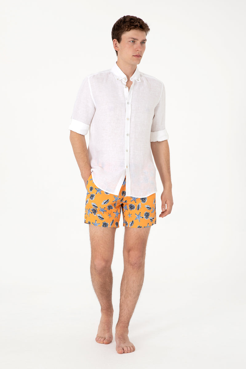 Sort de Baie Barbat Galben Cu Print