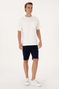 Pantaloni Scurți Bărbați Bleumarin Cu Imprimeu Logo