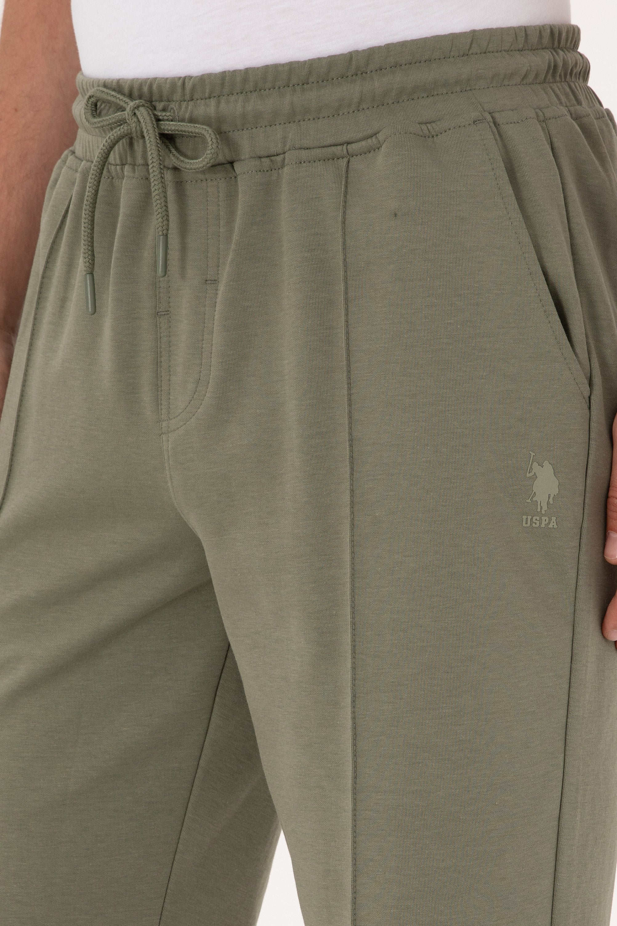 Pantaloni Scurți Bărbați Kaki Cu Imprimeu Logo