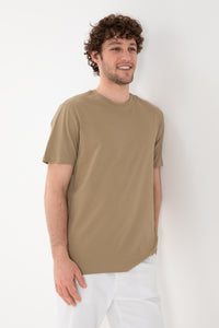 Tricou Bărbați Camel Cu Guler Rotund