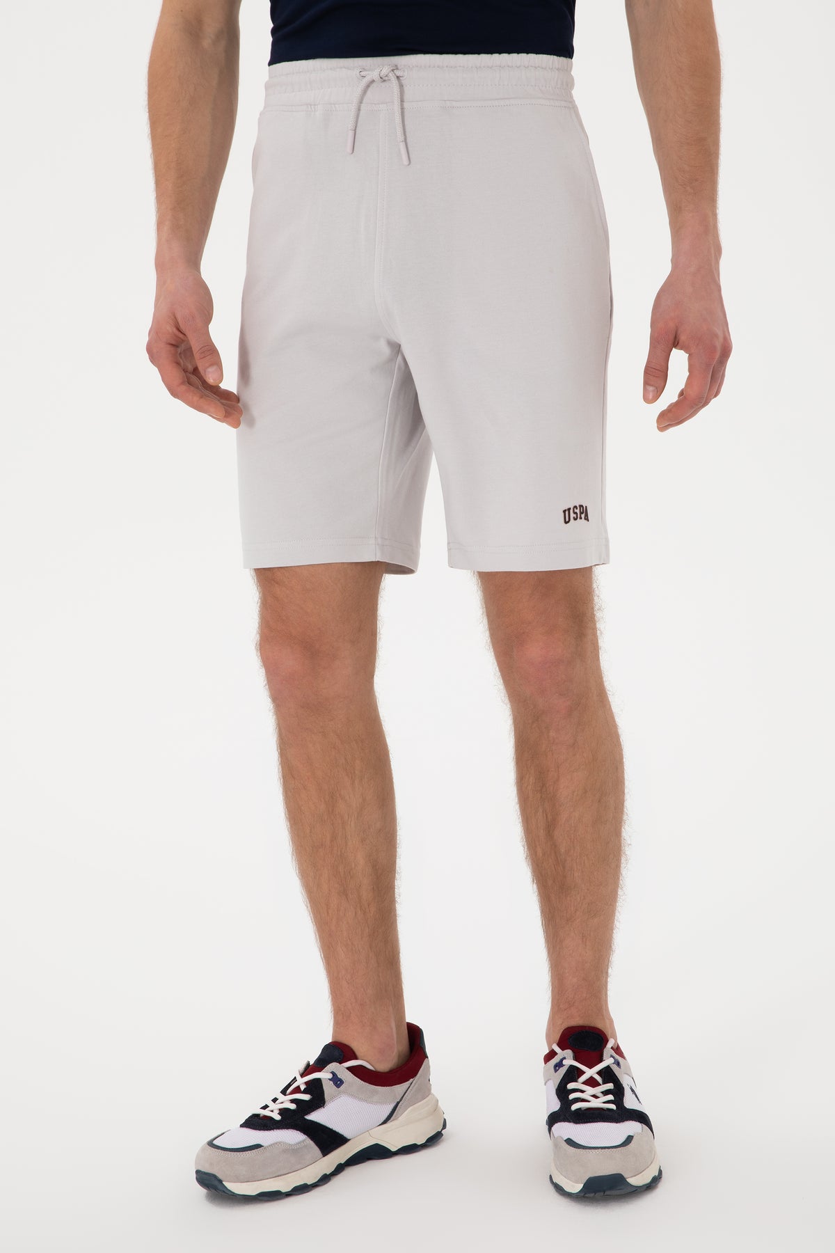 Pantaloni Scurți Bărbați Gri Perla Cu Imprimeu USPA