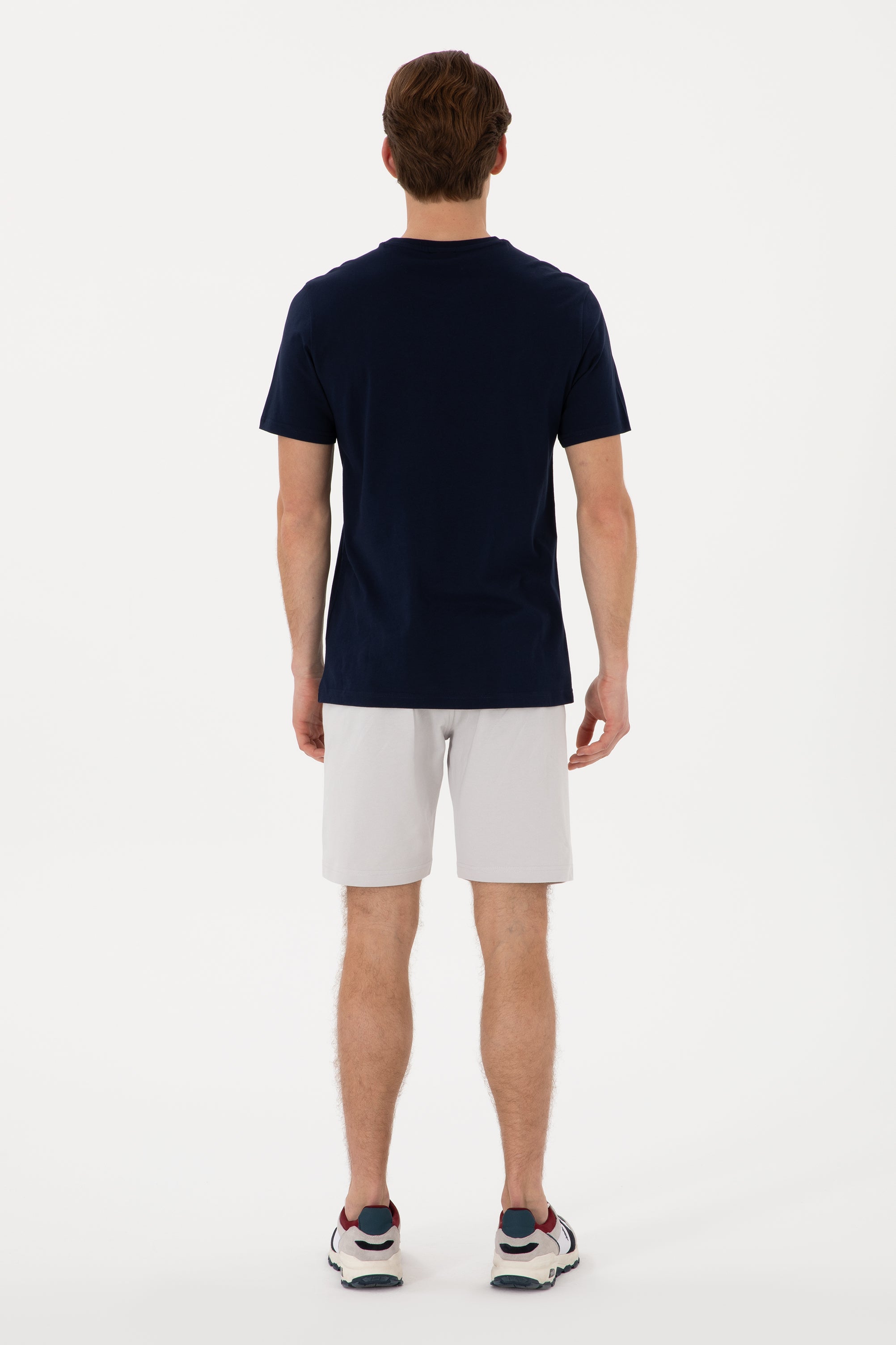 Pantaloni Scurți Bărbați Gri Perla Cu Imprimeu USPA