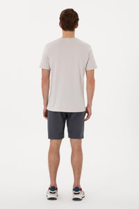 Pantaloni Scurți Bărbați Gri Petrol Cu Imprimeu USPA