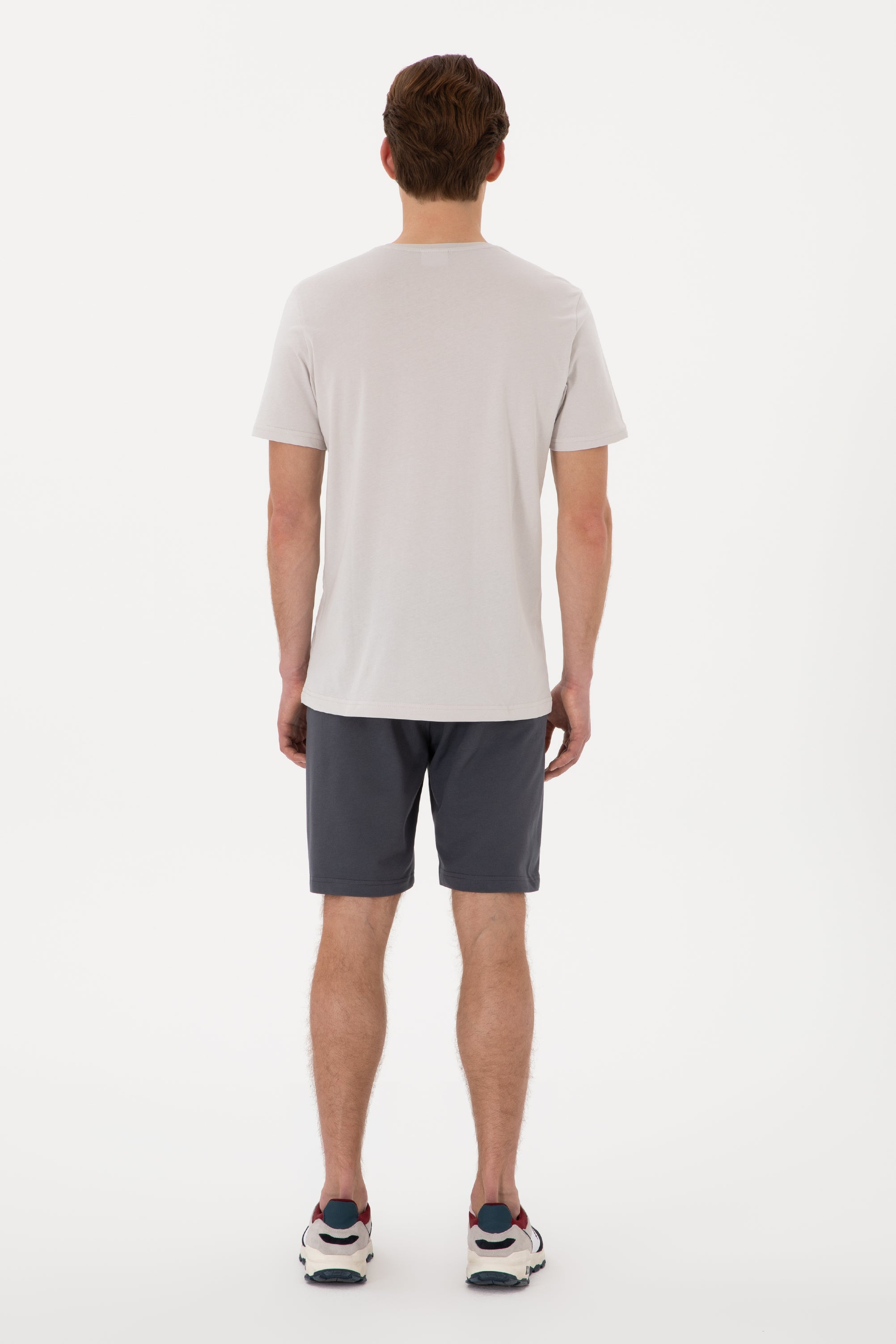 Pantaloni Scurți Bărbați Gri Petrol Cu Imprimeu USPA