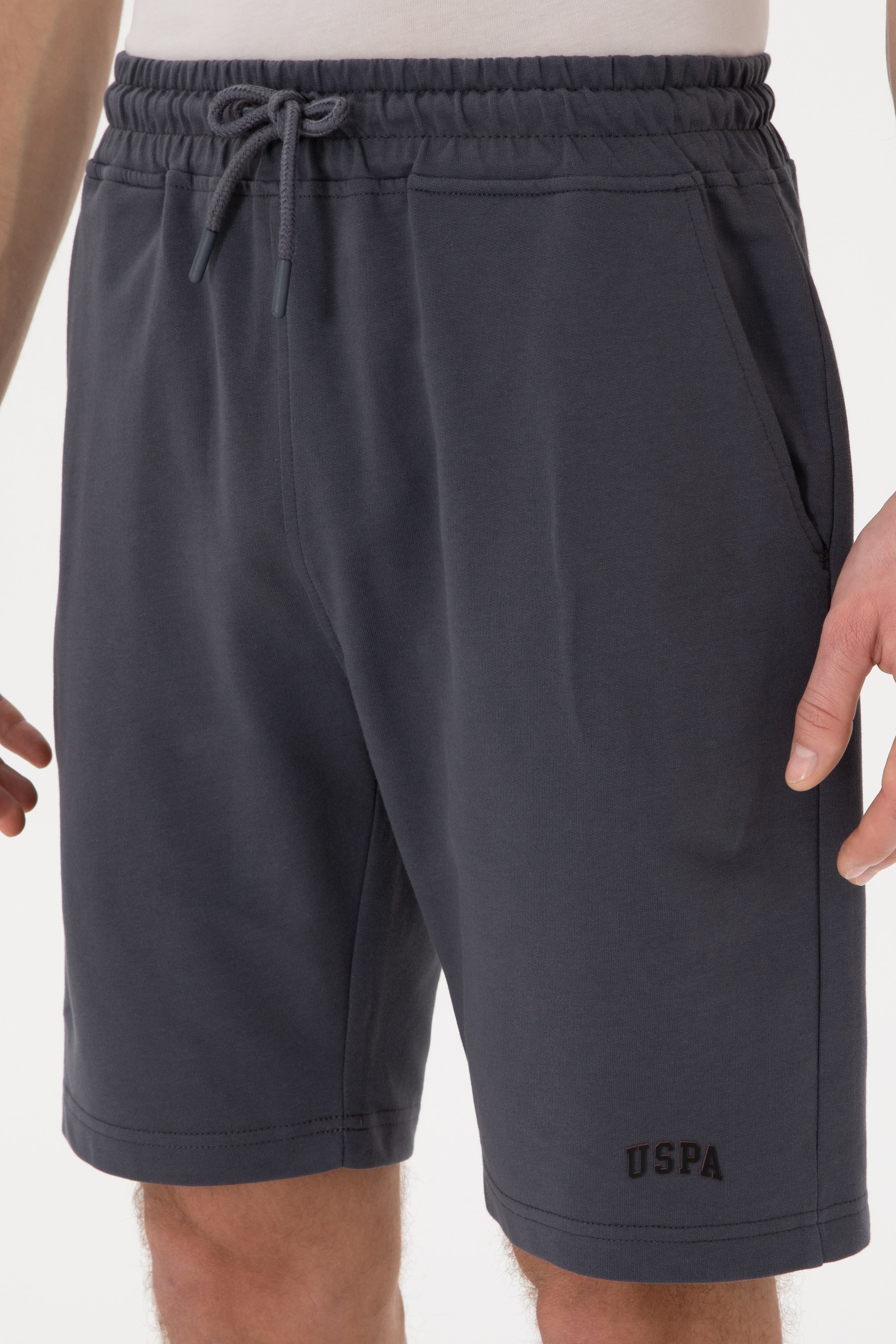 Pantaloni Scurți Bărbați Gri Petrol Cu Imprimeu USPA