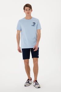 Pantaloni Scurți Bărbați Bleumarin Cu Imprimeu USPA