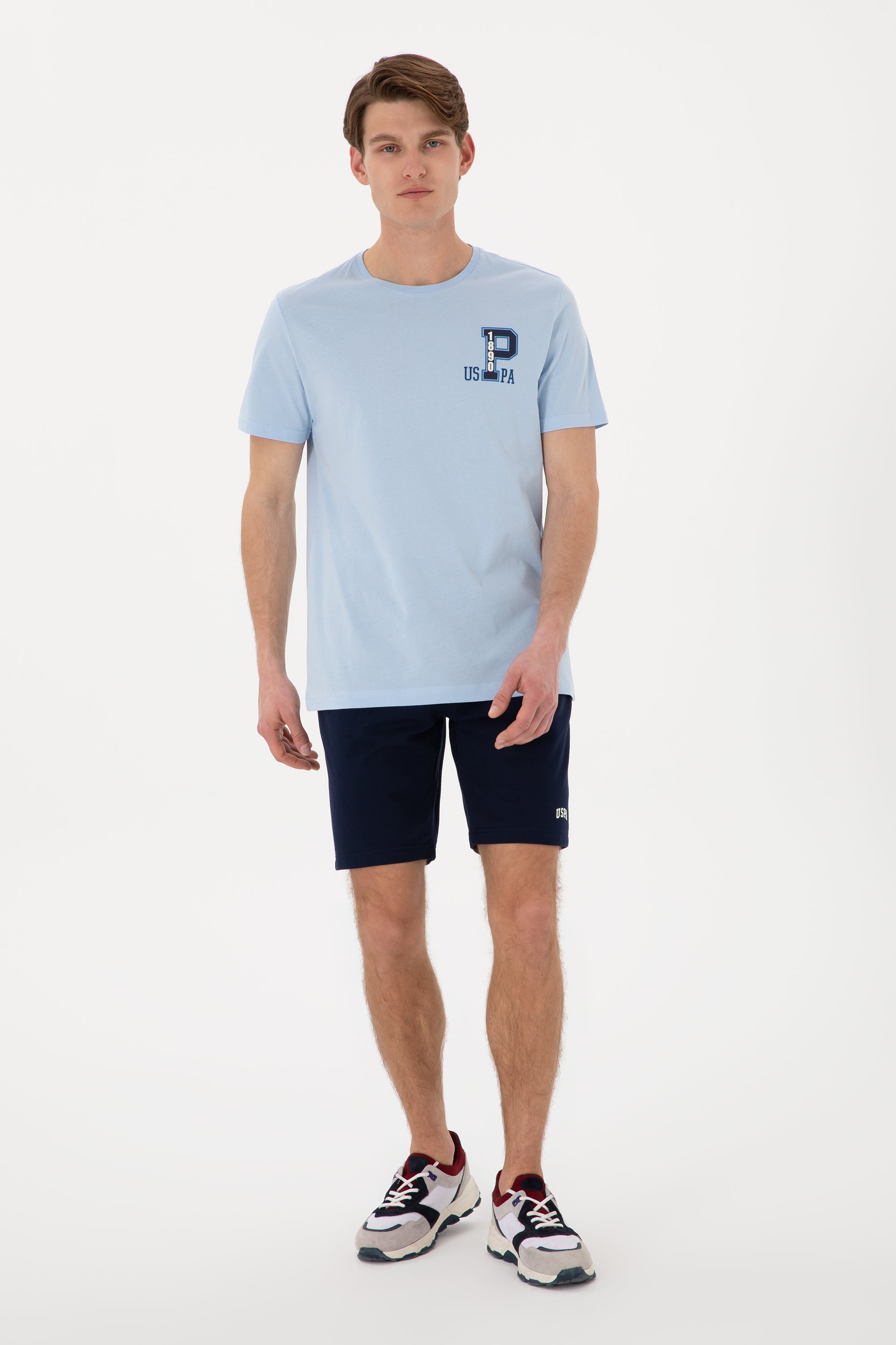 Pantaloni Scurți Bărbați Bleumarin Cu Imprimeu USPA