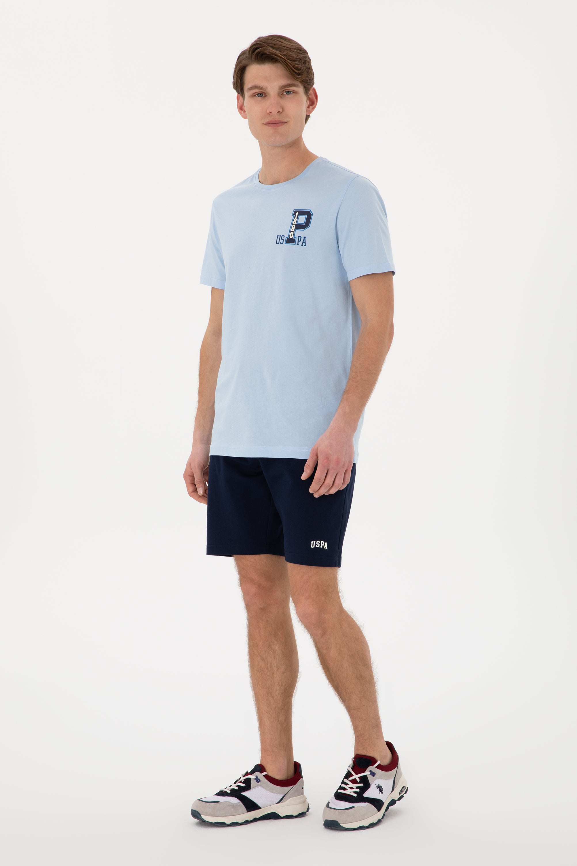 Pantaloni Scurți Bărbați Bleumarin Cu Imprimeu USPA
