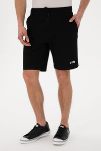 Pantaloni Scurți Bărbați Negru Cu Imprimeu USPA