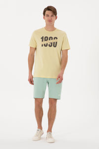 Pantaloni Scurți Bărbați Verde Pal Cu Imprimeu USPA