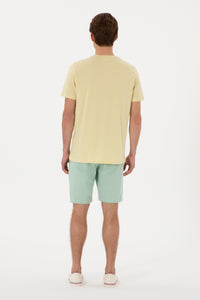 Pantaloni Scurți Bărbați Verde Pal Cu Imprimeu USPA