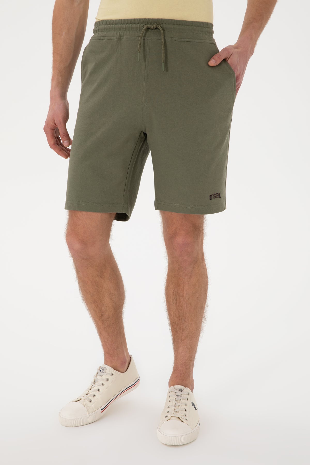 Pantaloni Scurți Bărbați Kaki Cu Imprimeu USPA