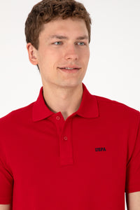 Tricou Polo Bărbați Roșu Cu Imprimeu USPA