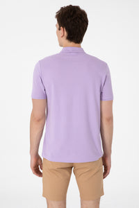 Tricou Polo Bărbați Lila Cu Imprimeu USPA