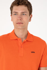 Tricou Polo Bărbați Roșu Corai Cu Imprimeu USPA