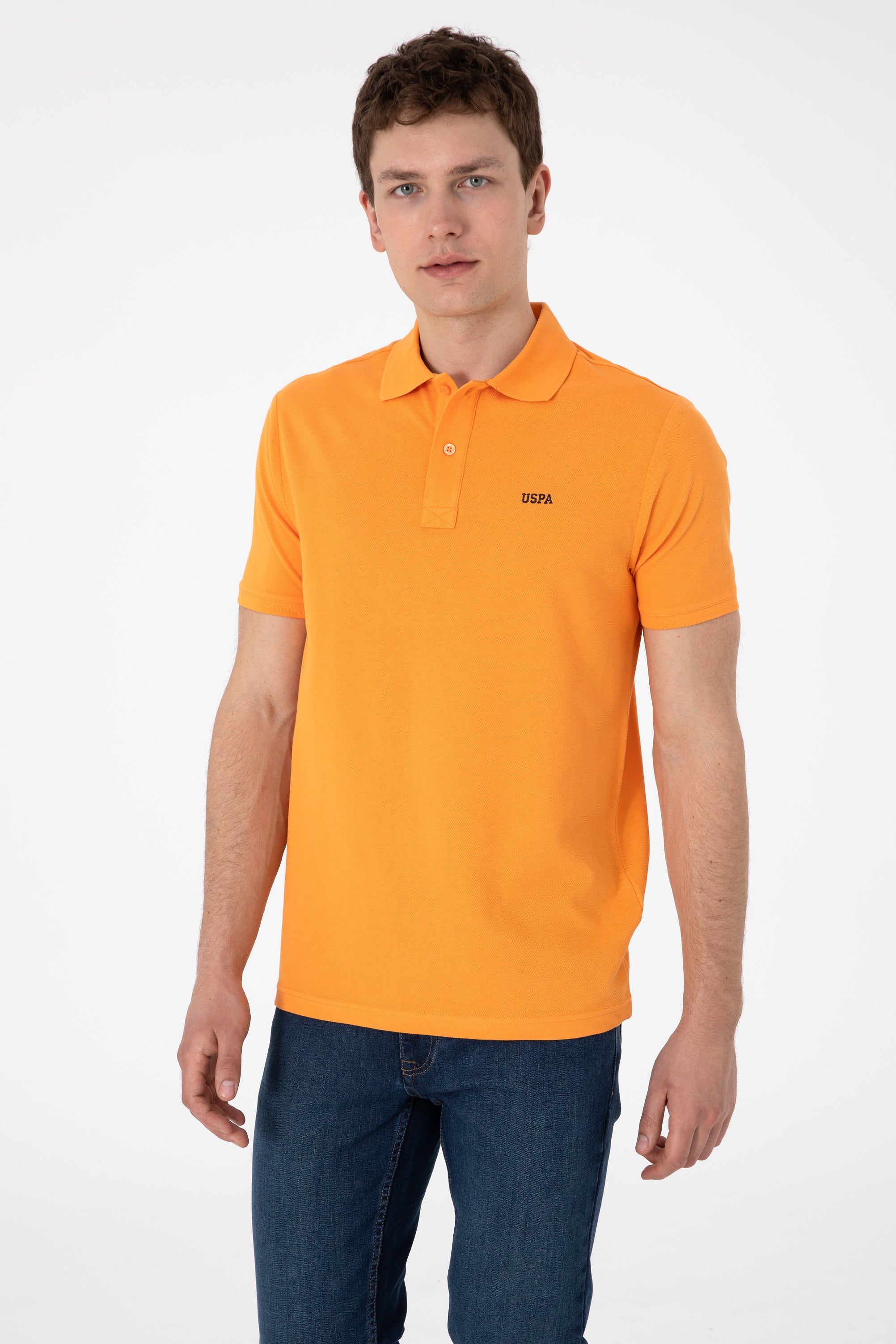 Tricou Polo Bărbați Orange Cu Imprimeu USPA