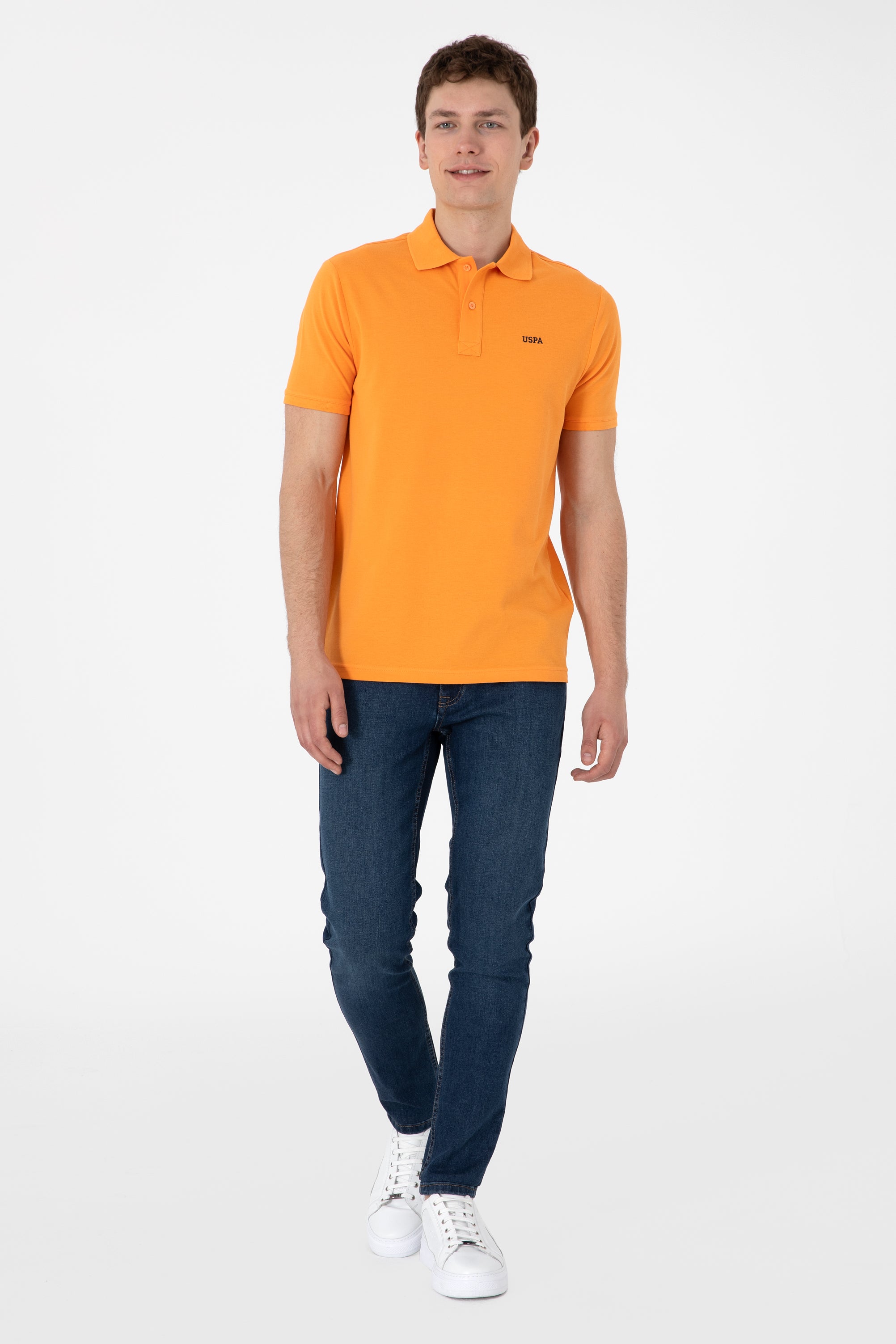 Tricou Polo Bărbați Orange Cu Imprimeu USPA