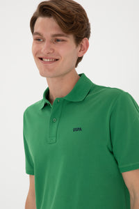 Tricou Polo Bărbați Verde Cu Imprimeu USPA