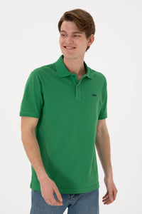 Tricou Polo Bărbați Verde Cu Imprimeu USPA